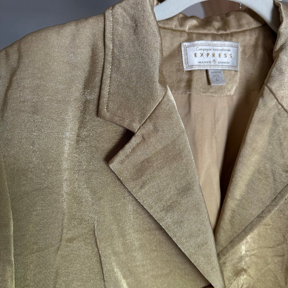 Express Gold Lined Blazer Styled Jacket.